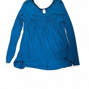 We The Free Teal Long Sleeve babydoll Top